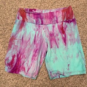 Curvy Booty By Brabants tie dye bike shorts